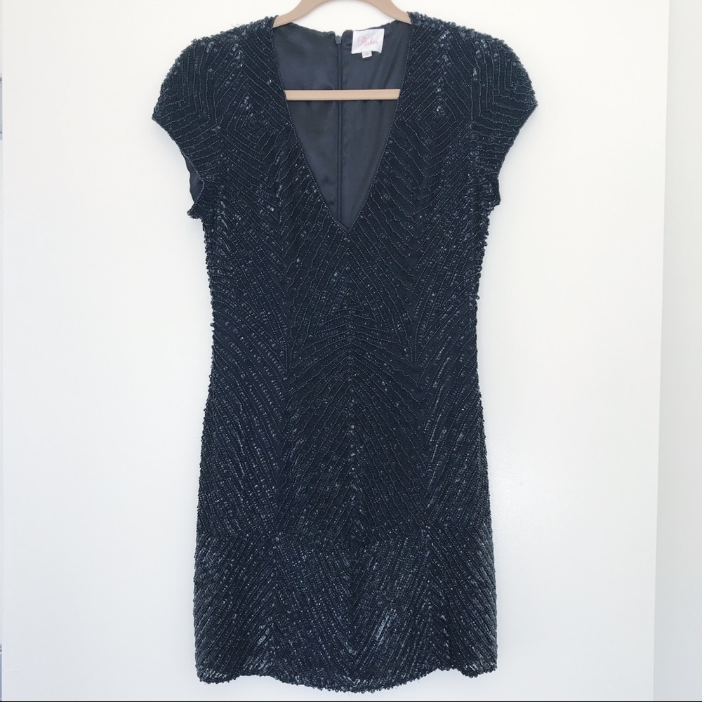 BRAND NEW!! Parker NY Black Ombré Sequin Dress